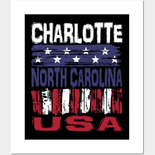 Charlotte North Carolina USA T-Shirt Posters and Art